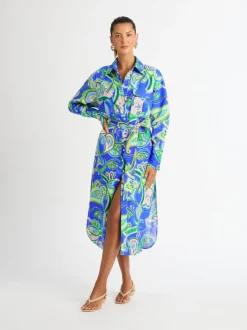 Woman SHEIKE Dresses^Balearic Sea Linen Shirt Dress