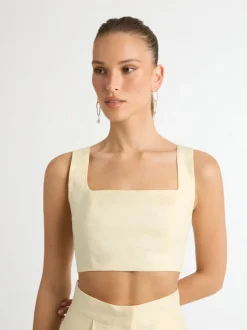 Woman SHEIKE Crops & Camis^Lexi Linen Crop Top